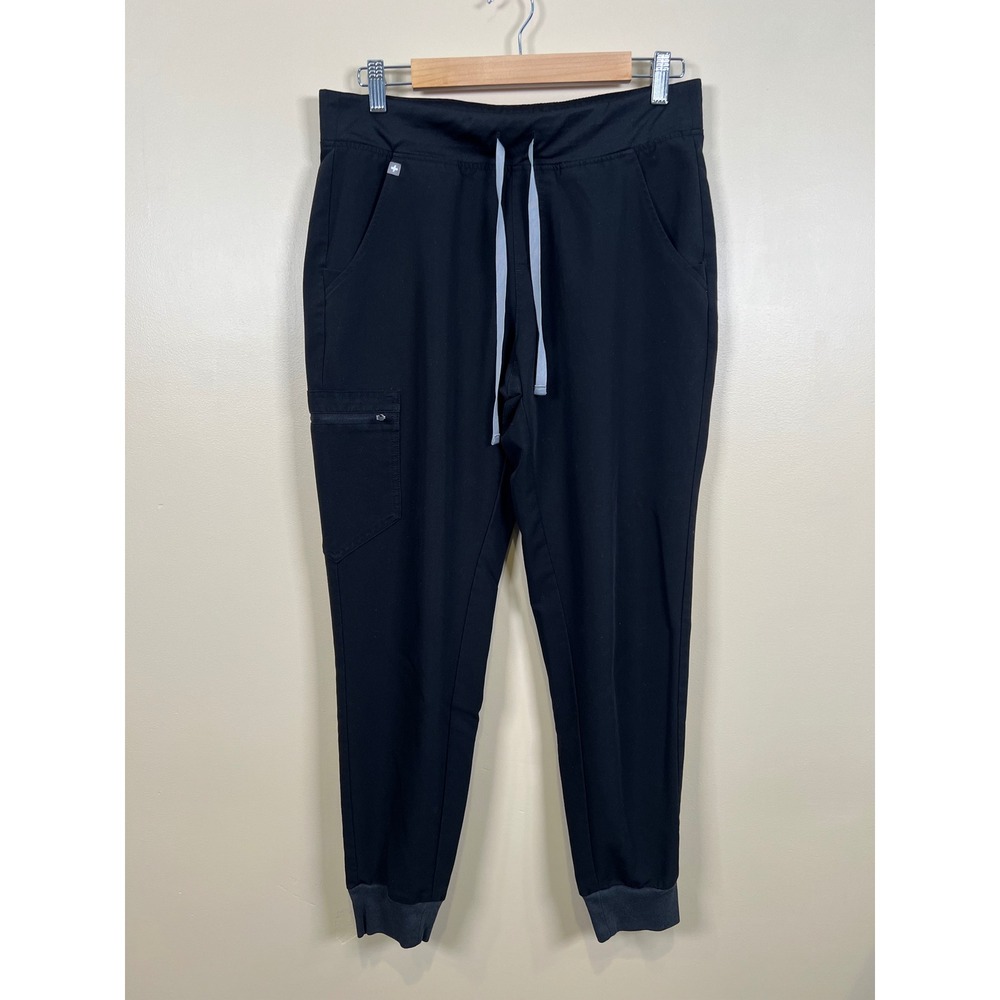 Figs Zamora Jogger Scrub Pants Womens M Black Slim Fit Cargo Pocket Medical